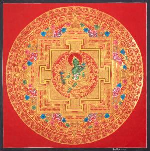 Green Tara Mandala |  | Traditional Buddhist Art | Tibetan painting | Wall Decoration Painting